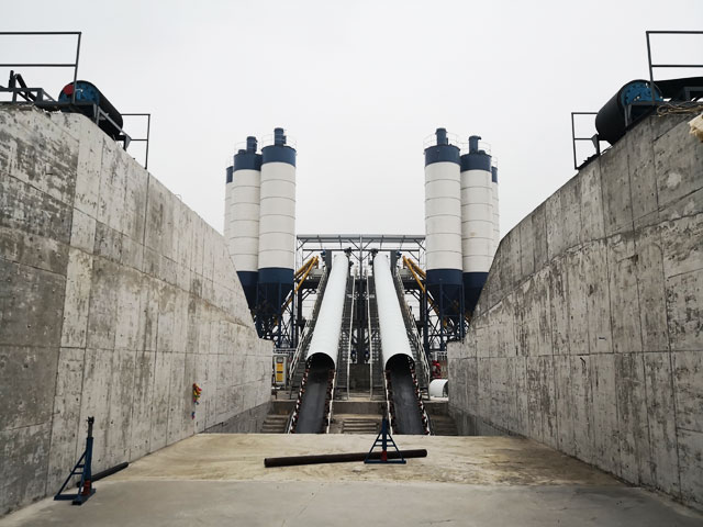 HZS120水(shui)工用混凝土攪(jiao)拌站